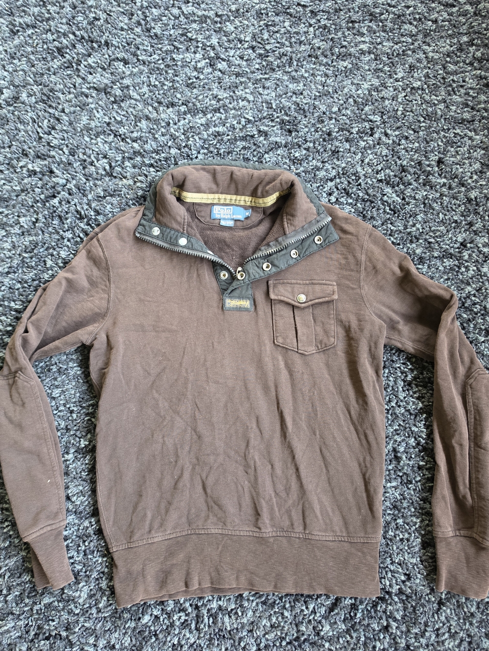 Polo Ralph Lauren Quarter Zip  Button Pullover Rugged Talon Zip Outdoor Medium